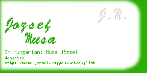 jozsef musa business card