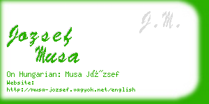 jozsef musa business card